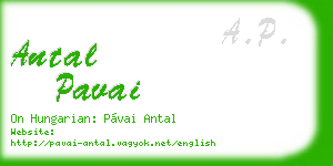 antal pavai business card