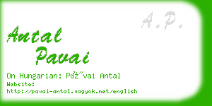 antal pavai business card